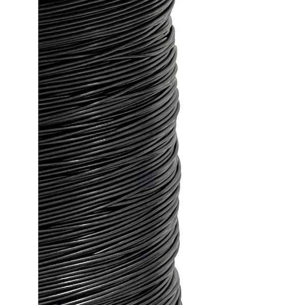 Laureola Industries 1/16" to 1/8" PVC Coated Black Color Galvanized Cable 7x7 Strand Aircraft Cable Wire Rope, 100 ft ZAG116018-77-GPB-100 - main